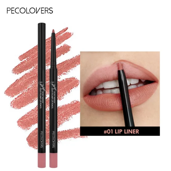 Waterproof Matte Lipliner Pencil Red Contour Tint Lipstick Long Lasting Non-stick Cup Moisturising Lips Makeup 12 Colors - Image 3