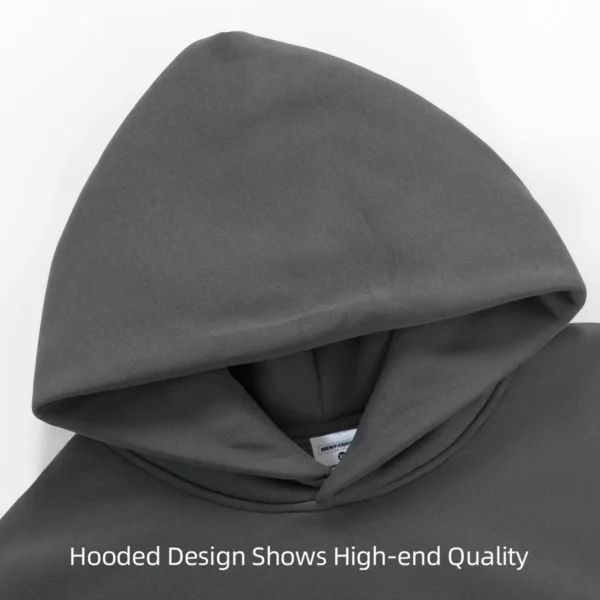 Heavy Weight Cotton Plus Velvet Hooded Sweater Men Thickened Tight Polar Fleece Pullover Hoodie Women Sweatshirt - Image 5