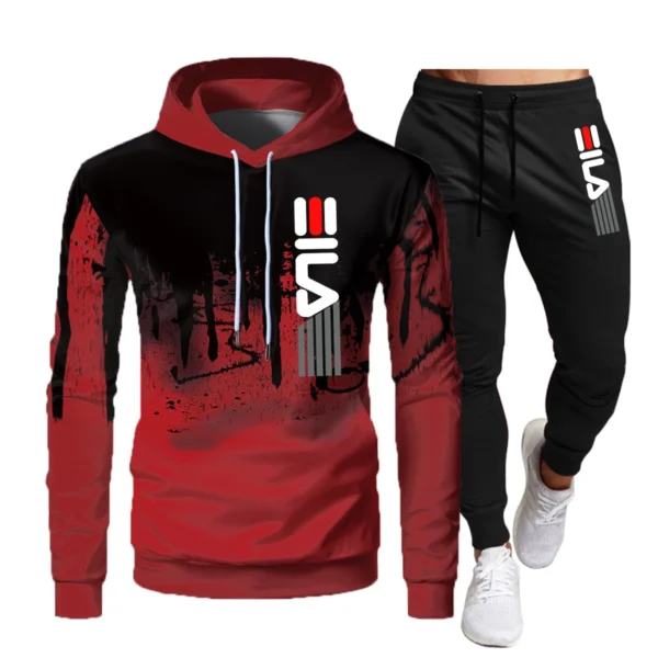 Men's Fashion Hoodie & Jogger Set – Casual Sportswear for Autumn & Winter - Image 4