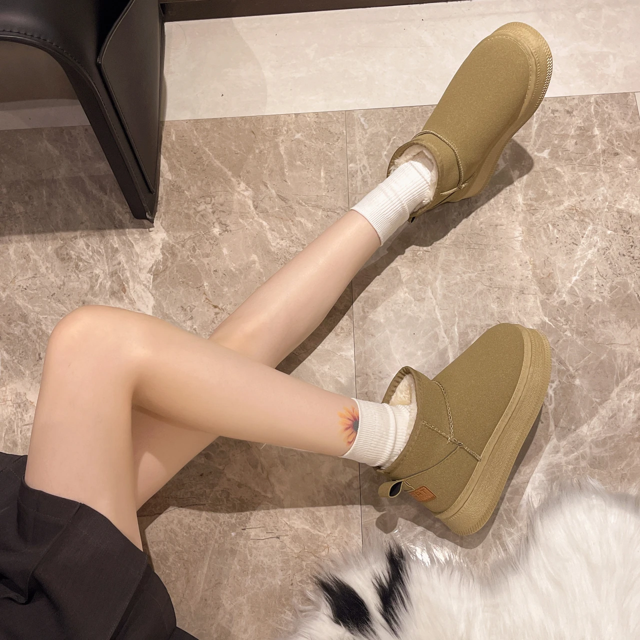 Women Australia Boots Designer Ultra Mini Platform Boots Winter New Woman Warm Fur Cow Leather Wool Suede Snow Boots - Image 4