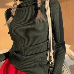 Women Fall Turtleneck Sweater Knitted Soft Pullovers Cashmere Jumpers Basic Soft Sweaters For Women 2024 Autumn Winter
