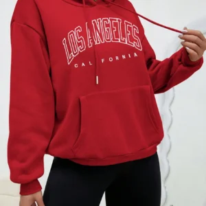 Los Angeles Art Letter Design Women Streetwear American Style Fashion Sweatshirt Autumn Hip Hop Female Hoodies Casual Fleece Top