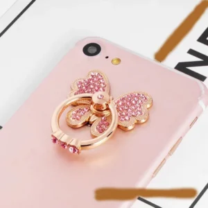 New Diamond Butterfly Finger Ring Mobile Phone Holder 360 Rotating Universal Desktop Bracket Phone Accessories