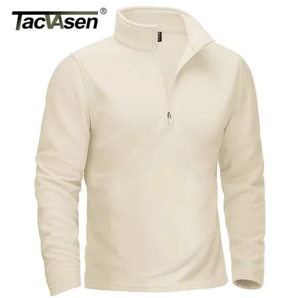 TACVASEN Quarter-Zip Pullover Tops Mens Turtleneck Fleece Sweatshirts Casual Warm Sweater Athletic Running Sports Hoodie Shirts - Image 2