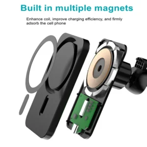 Magnetic Car Wireless Charger For Macsafe for iPhone 12 13 14 15 Pro Max Mini Air Vent Car Phone Holder Stand Fast Car Charging