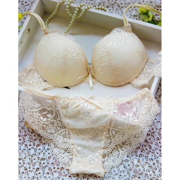 Women Sexy Lingerie Set Fashion Lace Lingerie Sets For Ladies Soild Color Bra Comfortable Intimates Underwear Suit Female - Image 5