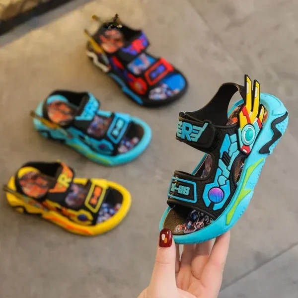 Disney Boys Sandals Summer Kids Shoes Toddler Baby Boys Sandals Infant Casual Beach Children Outdoor Black Shoes - Image 2