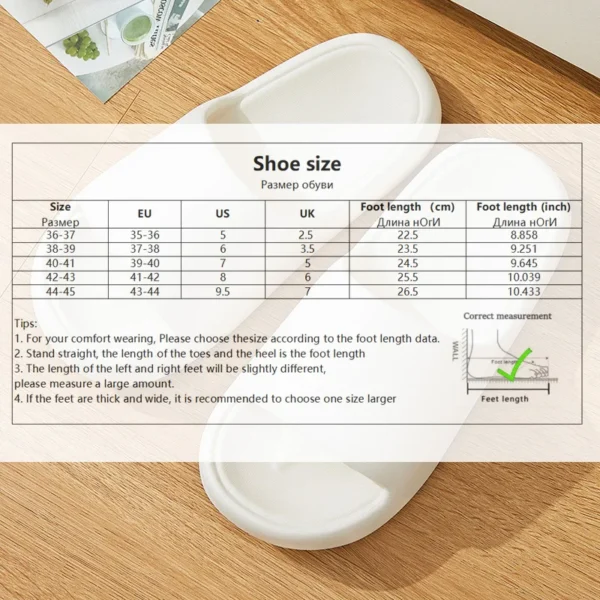 Lightweight Platform Slippers Women Super Soft Non Slip Beach Flip Flops Woman Comfort Couples Indoor Slides Shower Shoes - Image 6