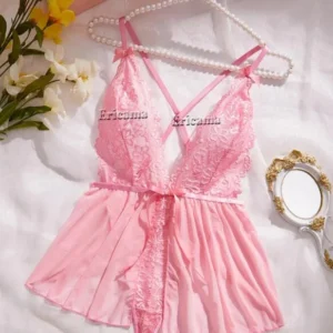 2024 Sexy Lingerie Crotchless Lace Bra And Panty Underwear Set Women Lace Costumes Open Bra Underwear Sexy Bodysuit Dress Women