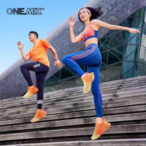 ONEMIX New Cushioning Running Shoes For Men & women Suitable Heavy Runners Lace Up Sports Women Non-slip Outdoor Athletic Male Sneakers