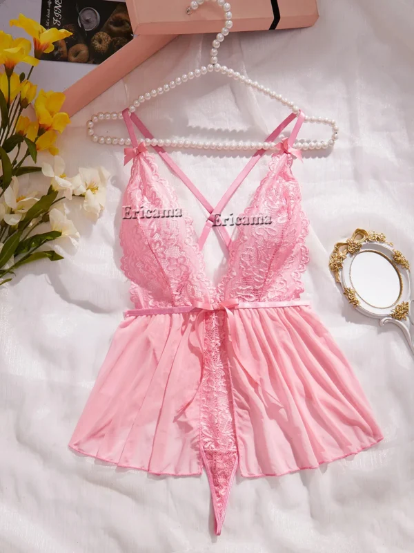 Sexy Lingerie Woman Lace Transparent Underwear Brief Sets Delicate Bra Kit Push Up Breves Sets Thin Sexy Erotic Bras Bodysuit - Image 3