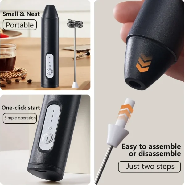 Xiaomi Wireless Milk Frothers Electric USB Recharge 3 Speeds Handheld Blender Small Coffee Foam Maker Whisk For Coffee Kitchen - Image 5
