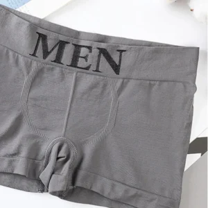 5 PCs Men's High Elastic Plain Color Comfortable Boxer Briefs Panties Breathable Pantyhose