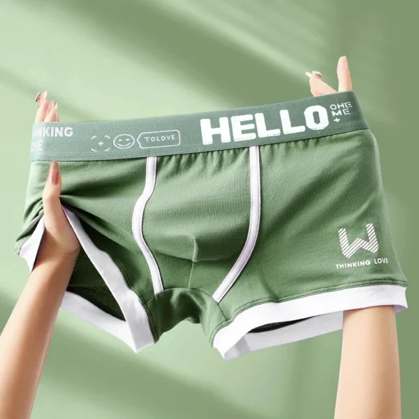 2024 Men's Underwear Cotton Underwear Letter Waistband Comfortable Breathable Soft Boxer Shorts Fashion Casual Sports Shorts