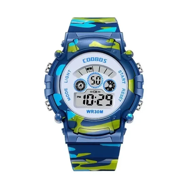 Military Kids Digital Watches Student Children's Watch Waterproof Luminous Led Alarm Boys Sports Camouflage Green Girls Clock - Image 5