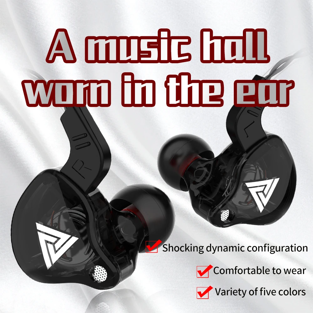 Original QKZ AK6 In Ear Earphone 6 Dynamic Driver Unit Headphone With Mic Stereo Sports HIFI Subwoofer Headset Monitor Earbuds - Image 2
