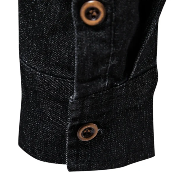AIOPESON Brand Elastic Cotton Denim Shirt Men Long Sleeve Quality Cowboy Shirts for Men Casual Slim Fit Mens Designer Clothing - Image 5