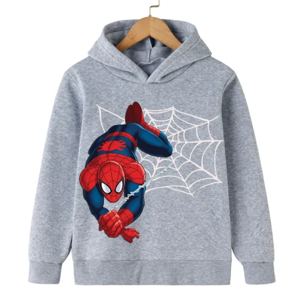 New Spring and Autumn red and blue Spiderman thin children's clothing boy coat hoodie girl hoodie Child coat Boy clothing - Image 4