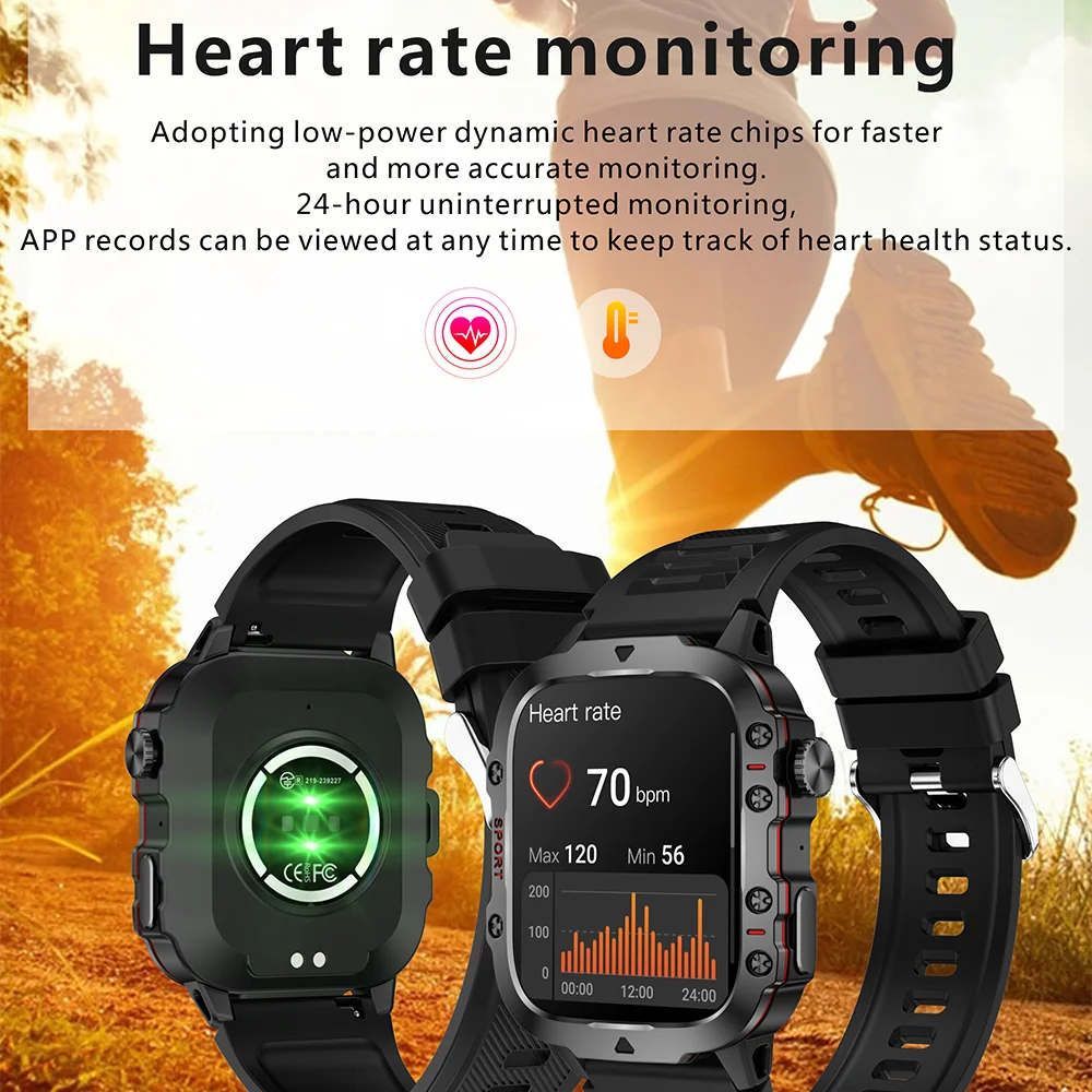 Original Men Smart Watch Bluetooth Call Fitness Clock 3ATM IP68 Swim Waterproof Sports Smartwatch for Women Xiaomi Android 2024 - Image 4