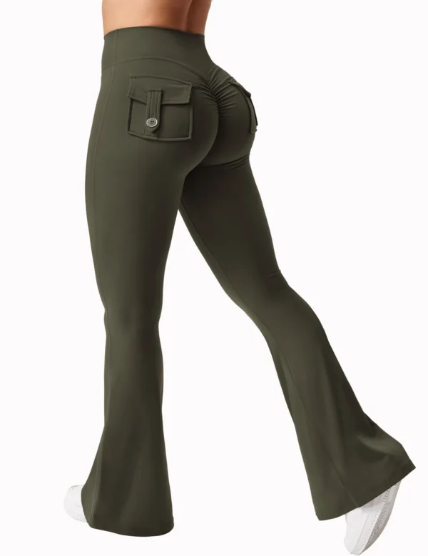 Newest Women Wide Leg High Stretch Yoga Leggings Naked Feeling Compression Fitness Workwear with pockets Yoga Pant ﻿ - Image 5
