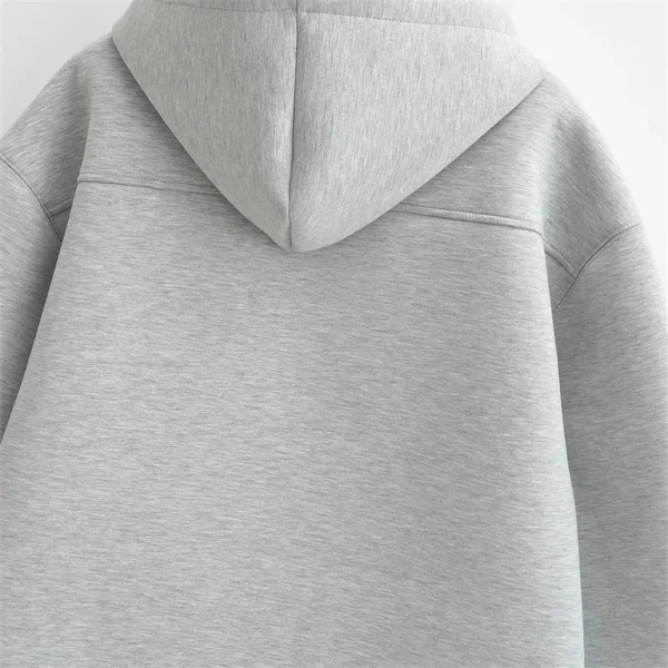 KEYANKETIAN Winter New Women's Zipper Hoodie High Street Unisex style Double Pockets Oversize Loose Sweatshirts Outerwear Top - Image 5