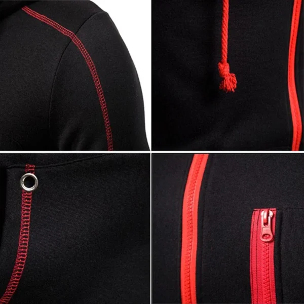 Fashion Print Tracksuit for Man Zipper Hooded Sweatshirt and Sweatpants Two Pieces Suits Male Casual Fitness Jogging Sports Sets - Image 6