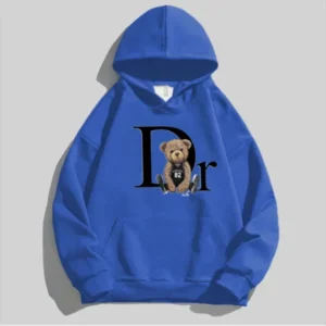 Men's hoodie, casual personality, teddy bear print hoodie, sports fitness fashion sweatshirt, casual pullover, street style