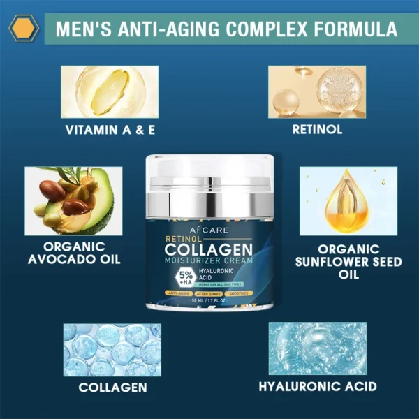 Instant Retinol Lifting Firming Cream Collagen Wrinkle Remover Face Cream For Men Moisturizer Whitening Brighten Skin Products - Image 3