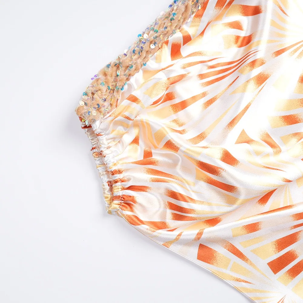 Muslim Party Dress Women Elegant Luxury 2024 V Neck Batwing Sleeve Sequined Loose Birthday Party Dinner Dress ClothFloor Length - Image 6