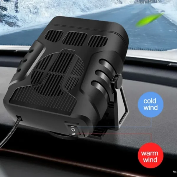 Electric Car Heater Air Cooler Fan 12V/24V Portable Demister Defroster Heating Fan 120W Dryer Windshield Defogging Accessroies - Image 4