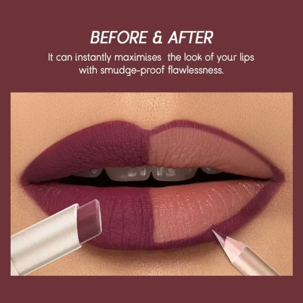 2 In 1 Lipstick Set Lip Liner Pencil Make-up for women Waterproof Long lasting Cosmetic Korean makeup Matte Lip Gloss Tint Stain - Image 4