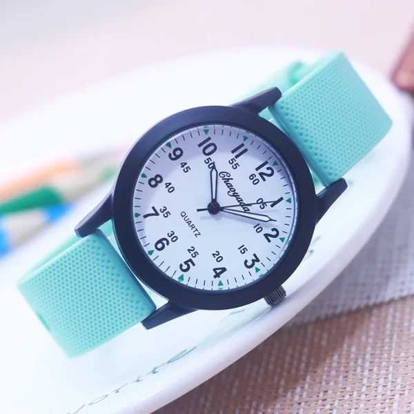 chaoyada fashion women men girls boys sports silicone strap quartz watches Junior high school students gifts watches 6 colors