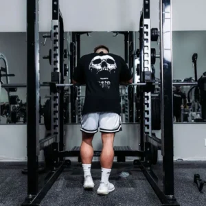 New Gym Fitness T-shirt Loose Oversized Cotton Men Short Sleeves Bodybuilding Sports Tees Summer Training Workout Jogging Tops