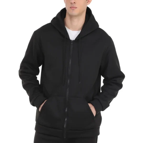 Men's Fleece Zip Up Hoodies Running Sports Sweatshirts Fashion Women Classic Casual Zipper Jackets Y2k Coats Hip Hop Streetwear - Image 4