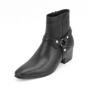 Men's High-heeled Chelsea Double Elastic Male Boots