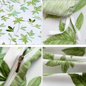 2/3pcs Set Green Flower Print Duvet Cover with Pillow Case Nordic Comforter Bedding Set Quilt Cover Queen/King Double Bed