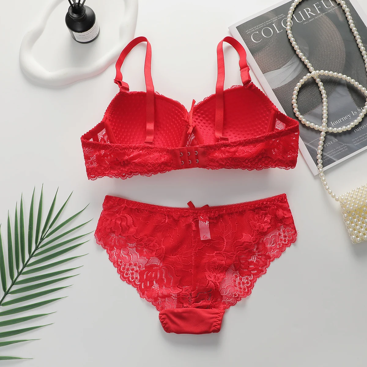 2-piece Sexy Multi-color Lingerie Set For Women's Gathering Push Up Underwear For Women's Flower Underwear Set A2155 - Image 2