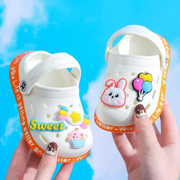 Summer Kids ShoesSandals Hole Children's Shoes Slippers Soft Anti-Skid Cartoon Design Hole Baby Shoes Sandy Beach For Boys Girls - Image 4