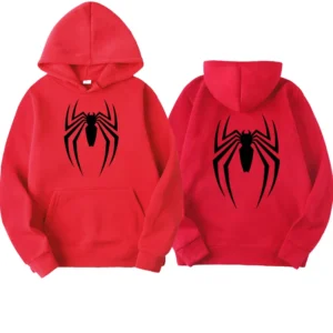 2024 New Men's Hoodie Street Fashion Spider Print Sweatshirt Fleece Ladies Casual Funny Loose Hoodie spiderman Men's clothing