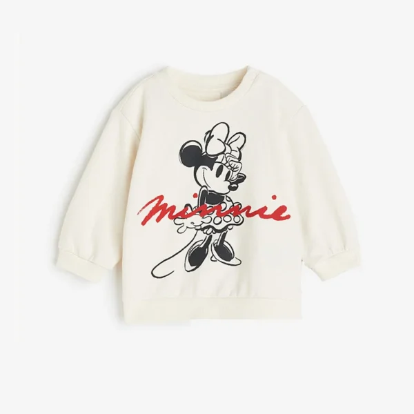 Girls Autumn Long Sleeve Suits 1-6Age Kids Cartoon Print Sweatshirt +Pants Two Piece Set Minnie Print Outfits Disney Clothing - Image 5