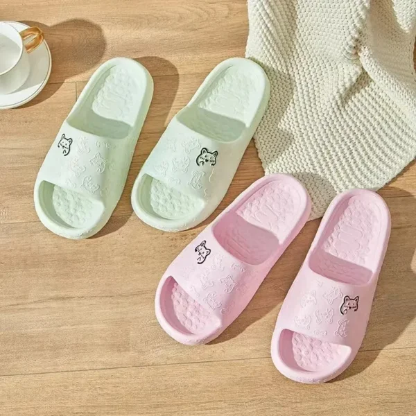 Women Summer EVA Slippers Indoor Home Bath Non Slip Soft Wide Comfort Couple Slippers Unisex Outdoor Beach Flip Flops Men Slides - Image 3