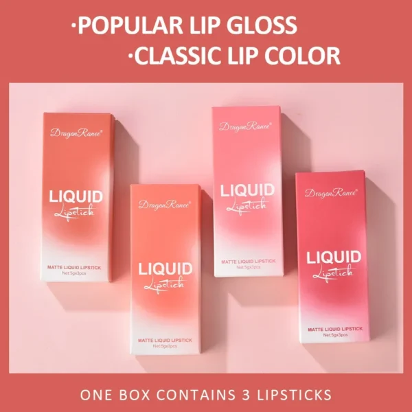 Korean Lipsticks Set Make Up For Women Beauty Cosmetics Matte Lipsticks Waterproof Long lasting The Best Liquid Lip Tint Stain - Image 2