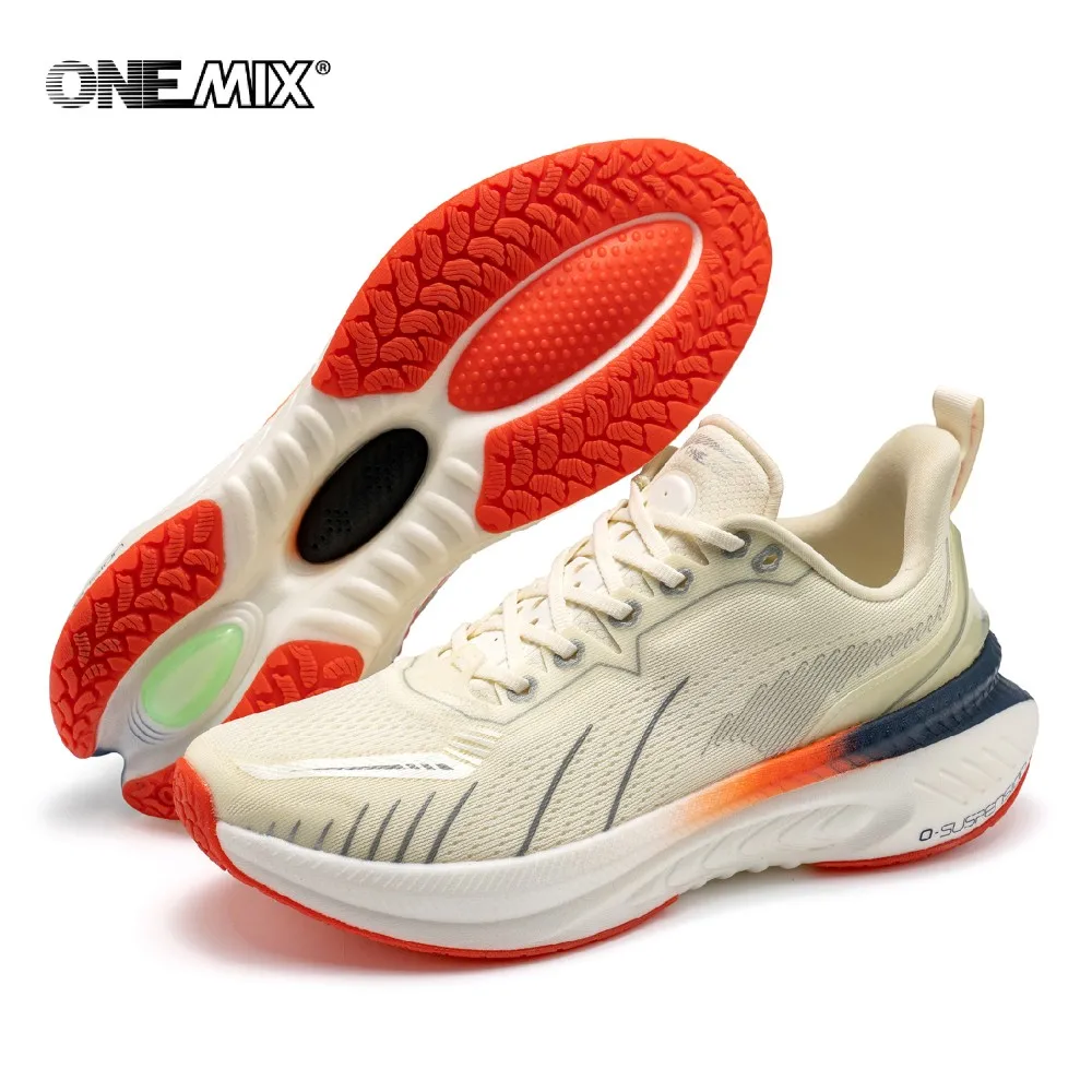 ONEMIX White Road Running Shoes for Men Air Cushion Outdoor Sport Shoes Male Trainers Summer Jogging Shoes Women Footwear - Image 2