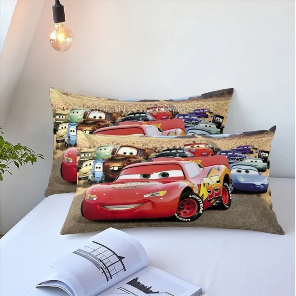 Cars Lightning McQueen Mater 3D Print Bedding Set Comforter Cover With Pillowcase Soft Duvet Cover Set for Children Boys Gift ﻿