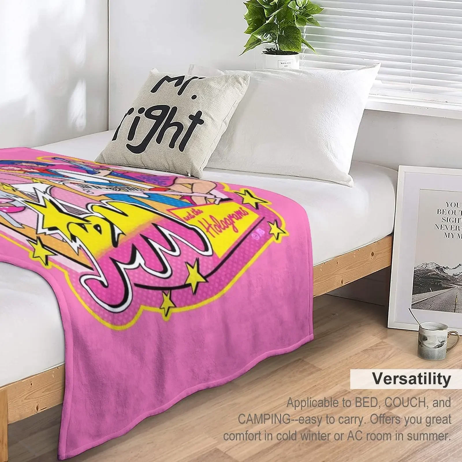80S Jem and the Holograms HIGH QUALITY Throw Blanket Comforter Blanket Thin Blankets - Image 5