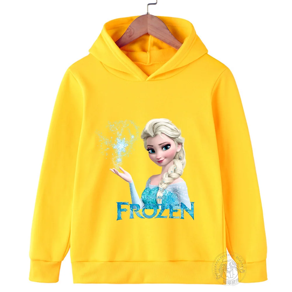 Disney Children's Hoodie Frozen Printing Sweater Kid Princess Elsa Children's Pullover Long Sleeve kid Girls' Hooded Sweatshirt - Image 2
