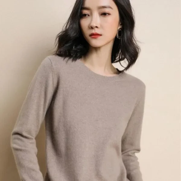 Women Sweater O-neck Autumn Winter Basic Pullover Warm Casual Pulls Jumpers Korean Long-sleeved Solid Knitwear Bottoming Shirt - Image 2