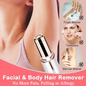 Lipstick-shaped portable electric epilator, painless and effective facial hair removal, home women, painless facial hair removal