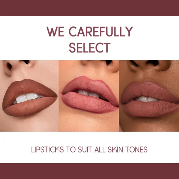USHAS 12 Color Lip Liner + LIPSTICK Set Easy Coloring Matte Lipstick Long lasting nude red lipstick - Image 4