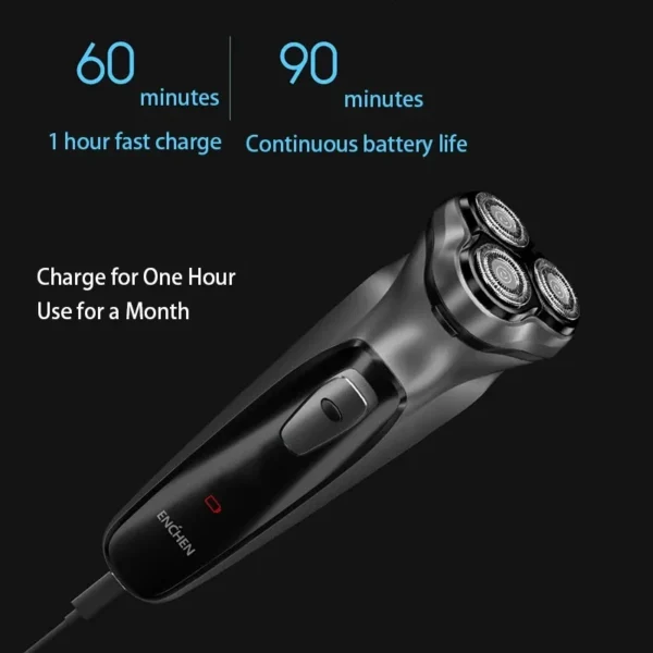 ENCHEN BlackStone Electric Shaver Razor Men Type-C Rechargeable Shaving Beard Machine Intelligent Control Travel Lock 100% New - Image 4